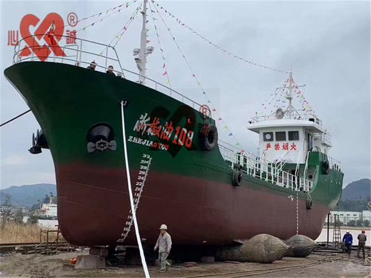 কাস্টমাইজড ব্যাসার্ধ এবং Q355 ধাতু অংশ সঙ্গে বড় ক্ষমতা জাহাজ লঞ্চিং এয়ারব্যাগ