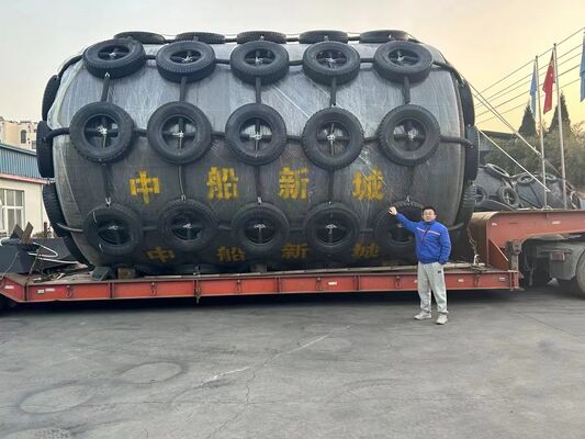 24 মাসের সময়কালের ফোম-পূর্ণ ফেন্ডার D3.0m X L5.0m, 60 শতাংশ ডিফ্লেকশন, টেকসই মেরিন ডক সুরক্ষা সমাধান